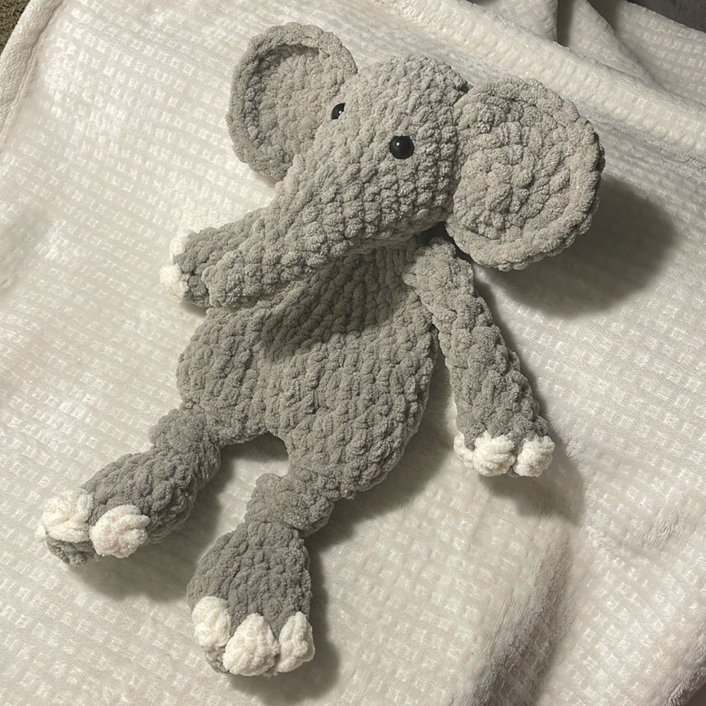 Hand crocheted stuffed animal - elephant